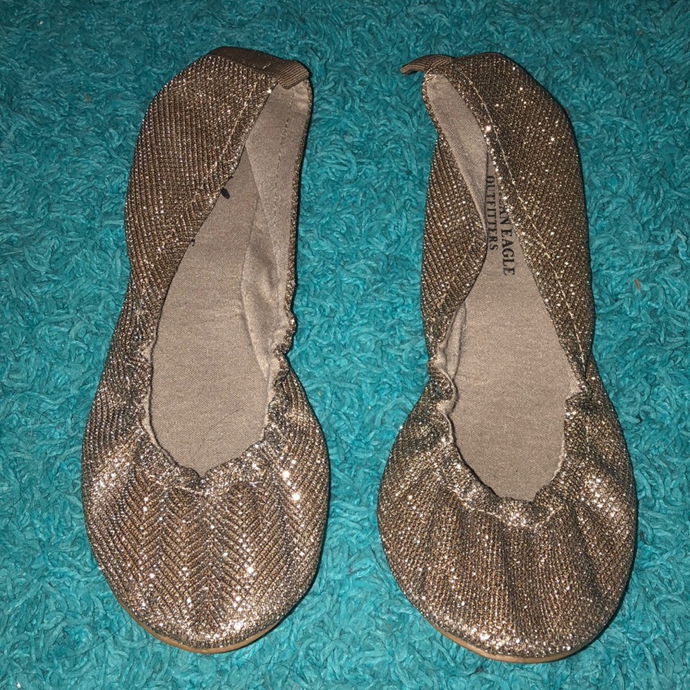 Gold Ballet Flats